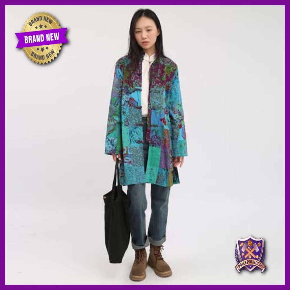 Lightweight Patchwork Jacket, Boho Floral Coat, L… - image 5